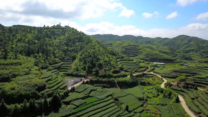 航拍厦门市同安军营村高山村