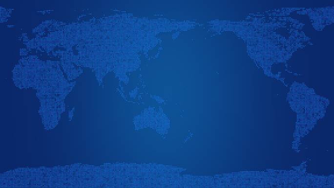 静止地图背景循环演化蓝色世界地图新闻背景