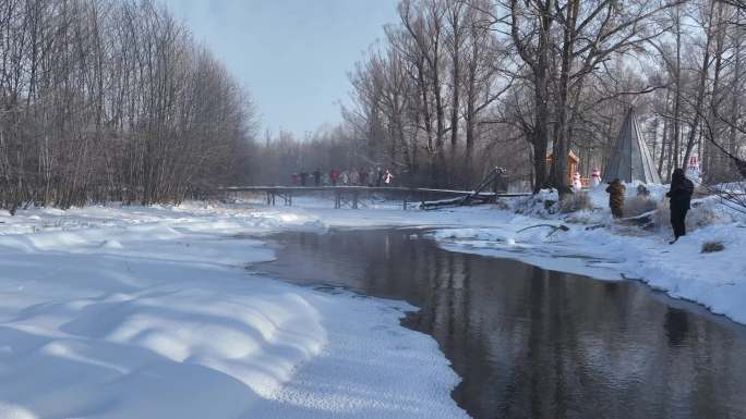 大兴安岭不冻河雪景合集