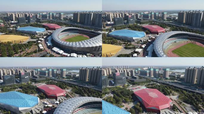 济宁城市建筑体育中心航拍实拍