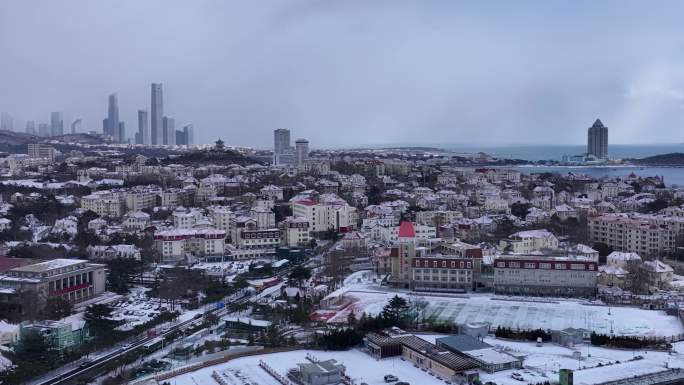 青岛喜迎降雪老城区前海-4