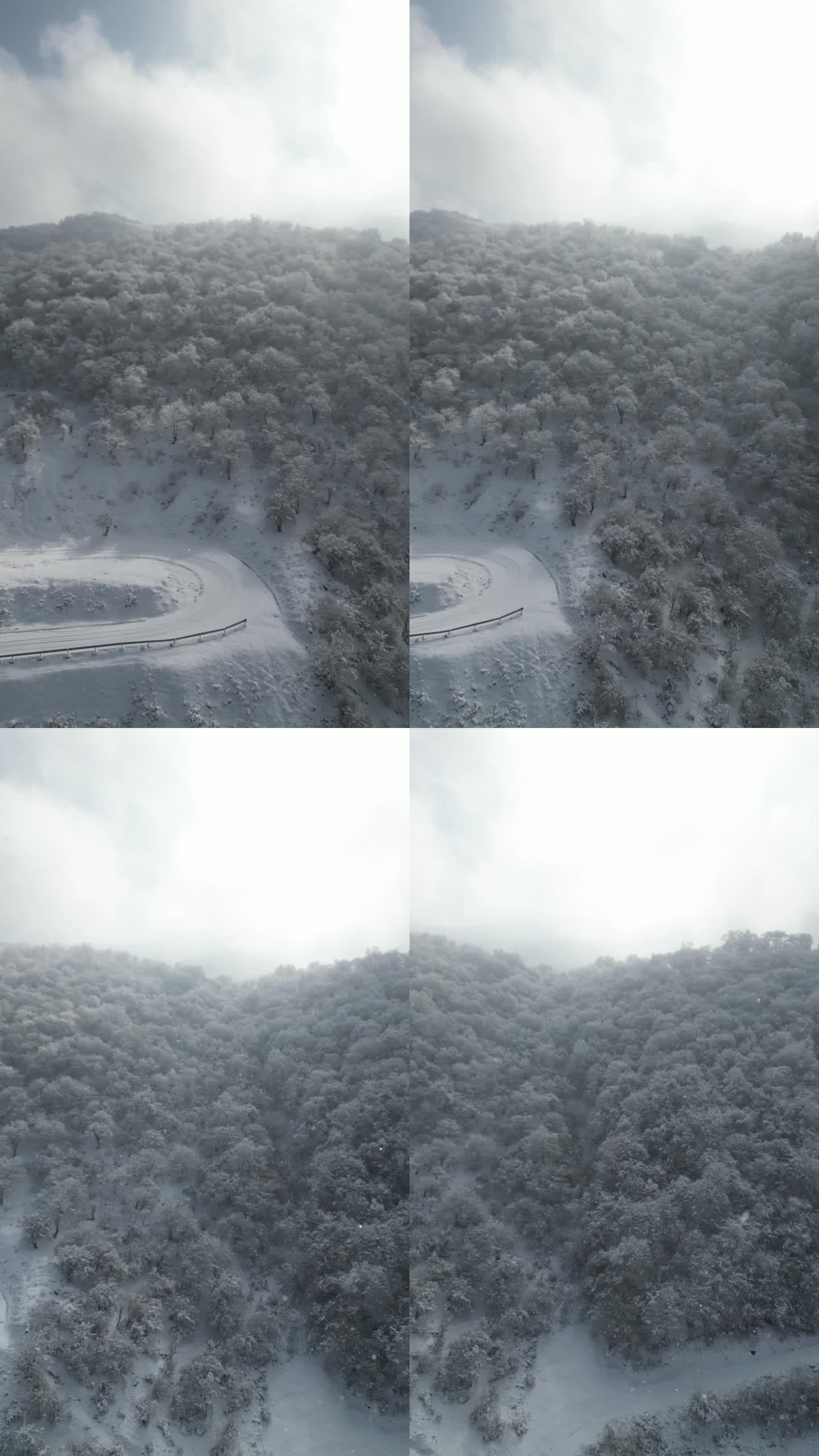 四川阿坝茂县太子岭滑雪场风景竖屏航拍