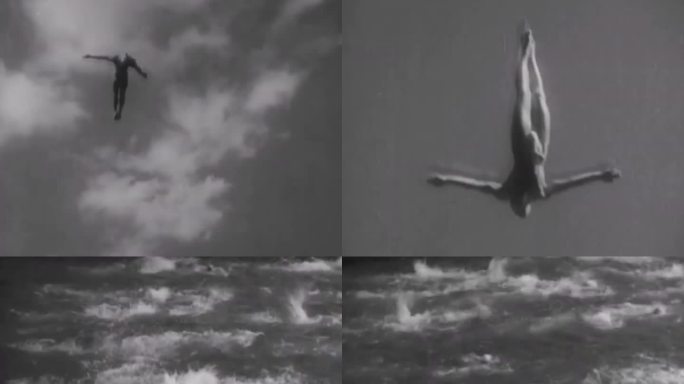 40年代水上运动 高空跳水 跳水运动