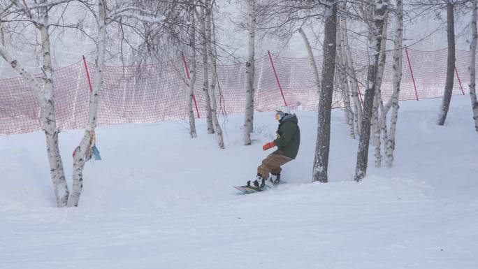 林子里滑野雪 崇礼万龙滑雪场