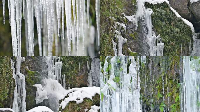 季节变换冬去春来冰雪消融冰凌融化