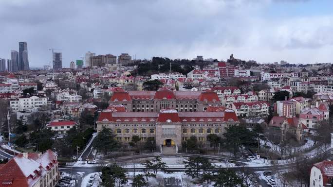 青岛喜迎降雪老城区老市政府-5