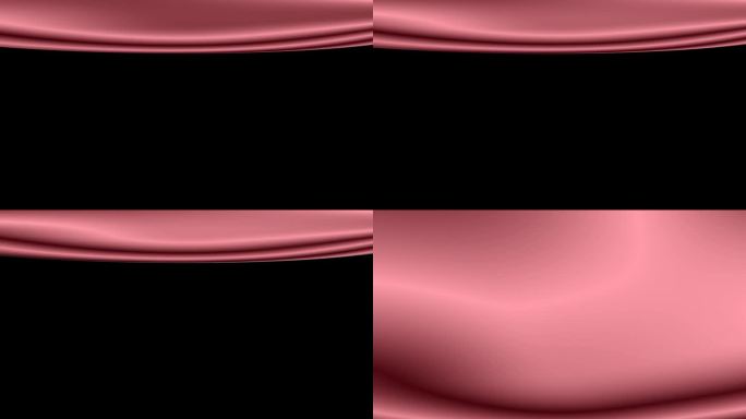 动画背景材料，粉红色缎面状舞台幕布向上打开(透明背景)MOV与alpha通道