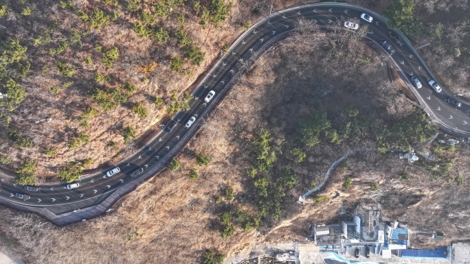 大连早高峰车流延时航拍