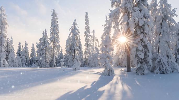 唯美雪景 大寒立春 腊八春节 冬日