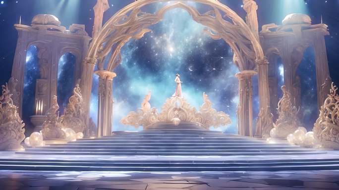 8K宽屏大屏唯美梦幻神话欧式宫殿高级背景