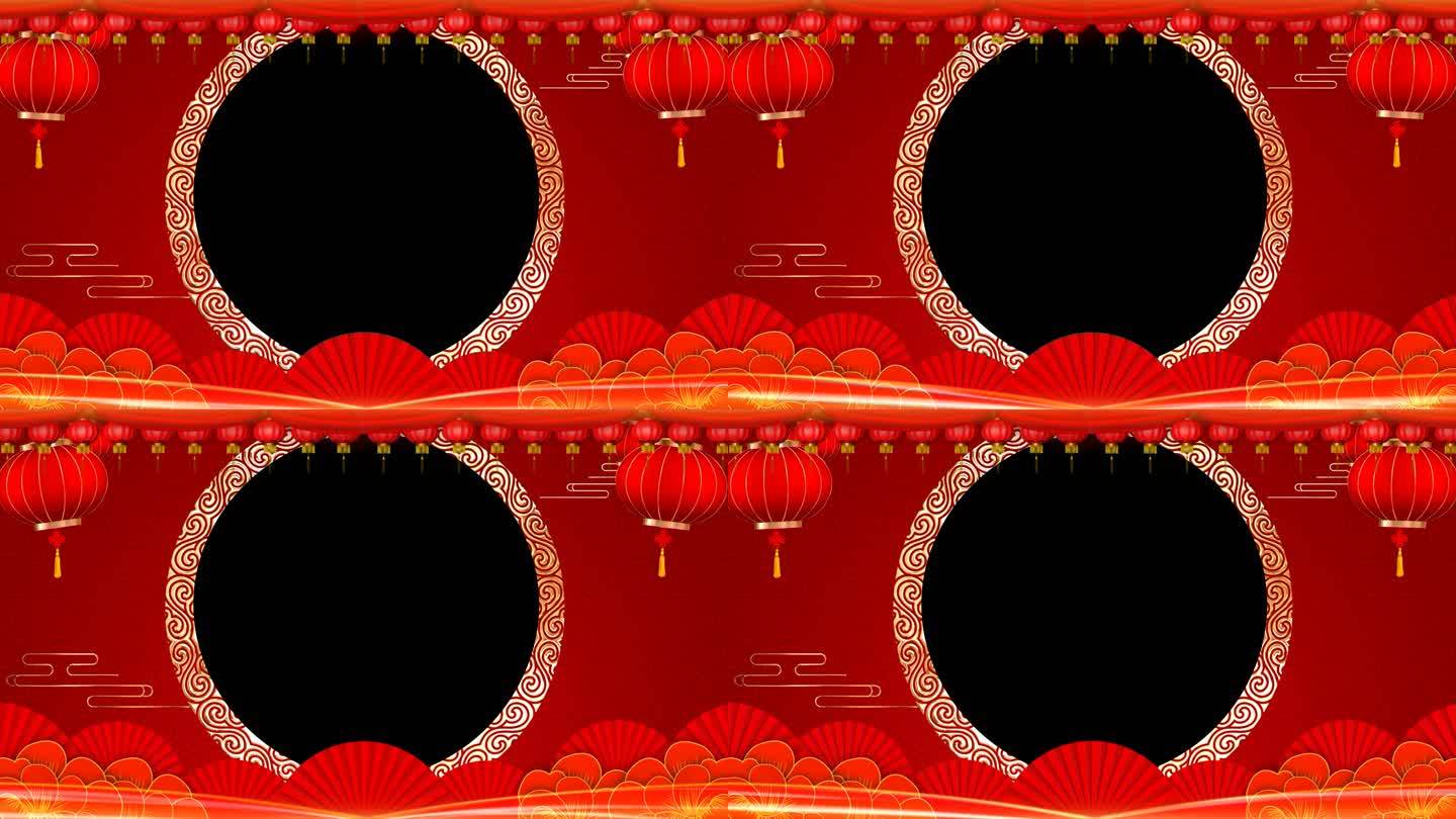 拜年边框 晚会边框4k