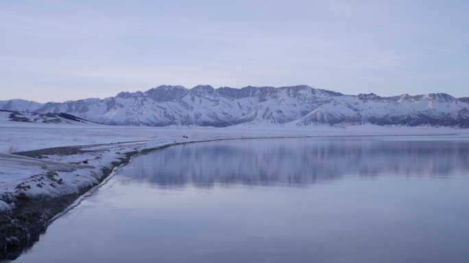 冬天新疆喀纳斯禾木赛里木湖雪天4k航拍