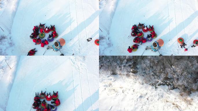 石家庄地标 抱犊寨景区 滑雪 航拍