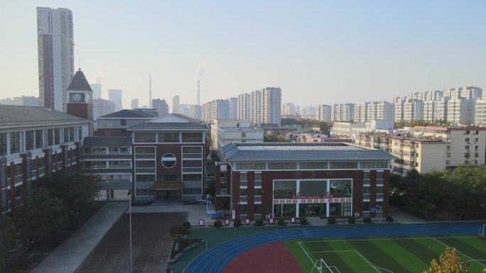 济宁南池小学学校航拍实拍