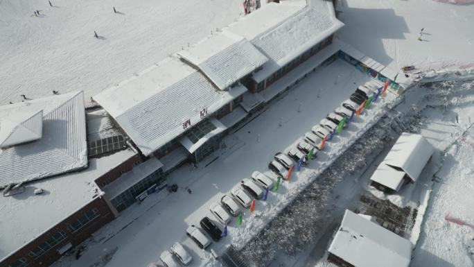 四川阿坝茂县九鼎山太子岭滑雪场风景航拍