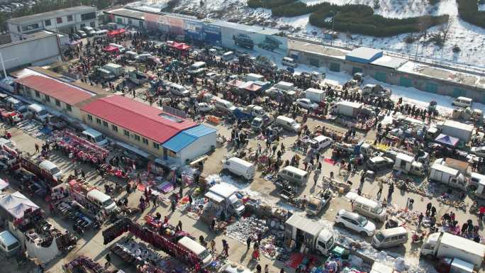 年货大集航拍大景