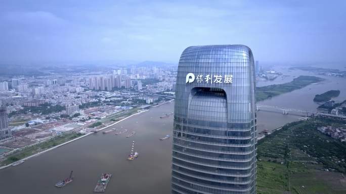 航拍广州琶洲建筑