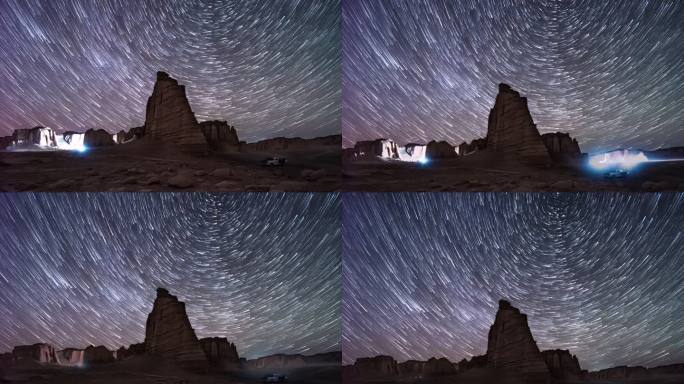 4K新疆大海道星空