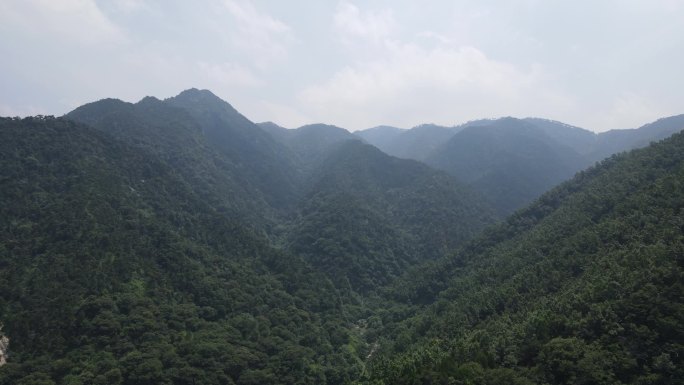 泰安玉泉寺山林自然风景航拍实拍