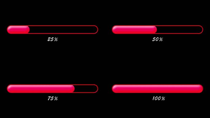 红色进度条加载