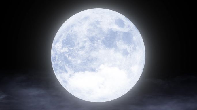 唯美月亮圆月升起中秋月亮出现大月亮