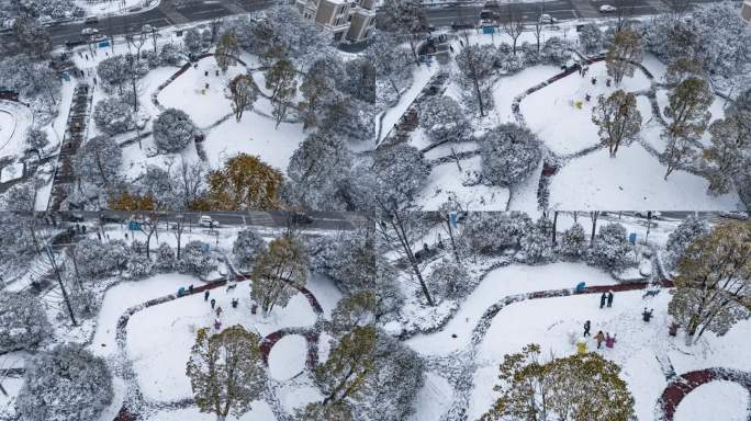 长沙冬天雪景大雪纷飞冬季下雪【精品】