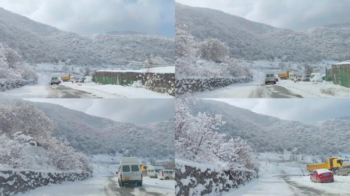 四川阿坝茂县九鼎山太子岭滑雪场风景