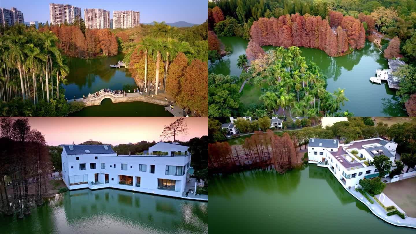 航拍华南植物园建筑群