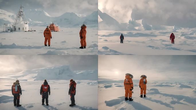 南极科考队探险形象