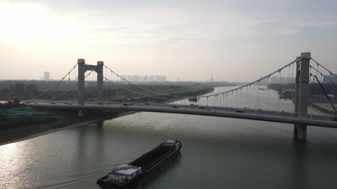 济宁八里庙大桥城市建筑航拍实拍