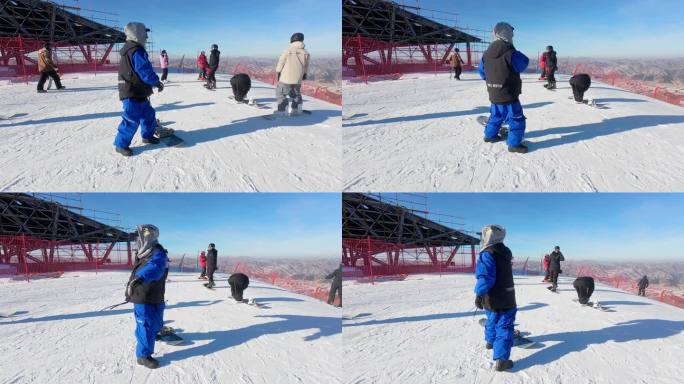 滑雪热身 安全第一