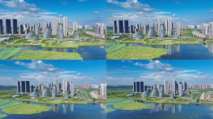 武汉经济技术开发区智慧生态城航拍