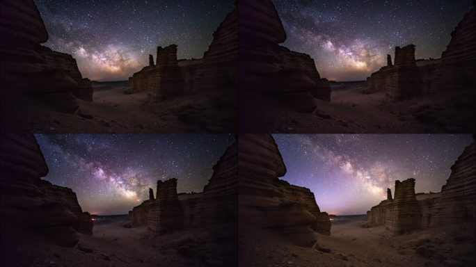 4K新疆大海道星空 高质量星空素材