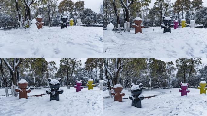 长沙冬天雪景大雪纷飞冬季下雪【精品】