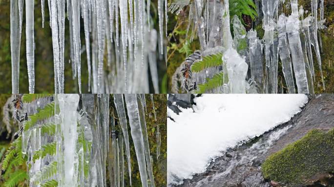 季节变换冬去春来冰雪消融冰凌融化