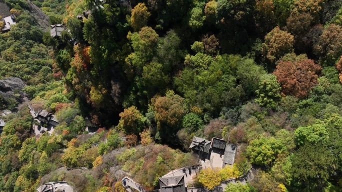 道教圣山广成子问道航拍甘肃平凉崆峒山