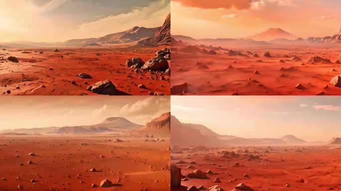 4k火星外星陆地科幻背景