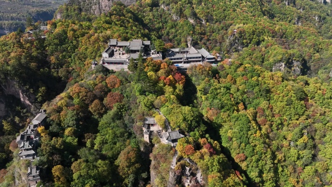 道教圣山广成子问道航拍甘肃平凉崆峒山