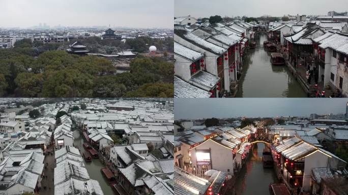 苏州古城区多景点雪景