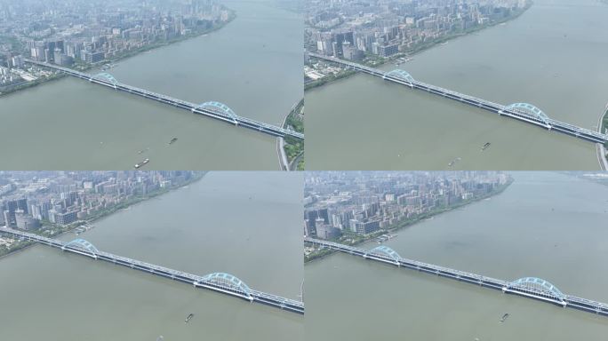 杭州钱塘江大桥航拍