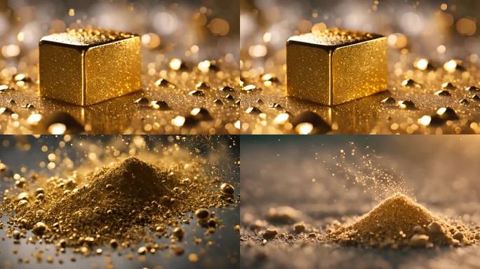 金块和金粉元素