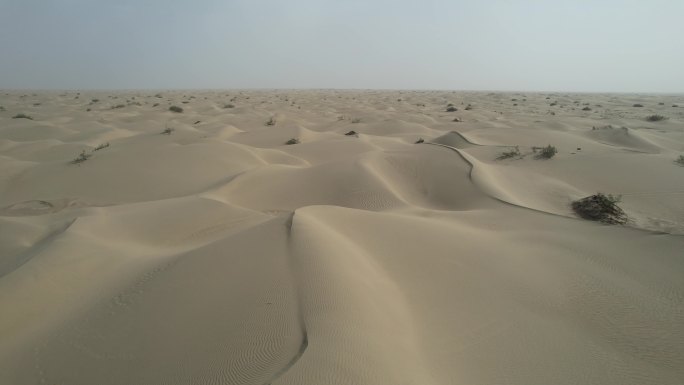 新疆航拍塔里木沙漠 塔克拉玛干大沙漠