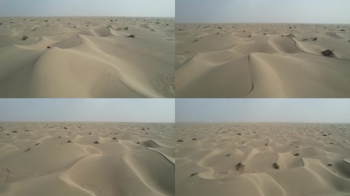 新疆航拍塔里木沙漠 塔克拉玛干大沙漠