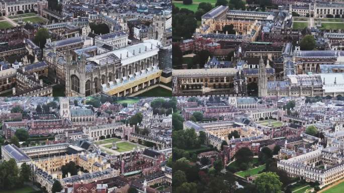 英国剑桥牛津建筑城市航拍