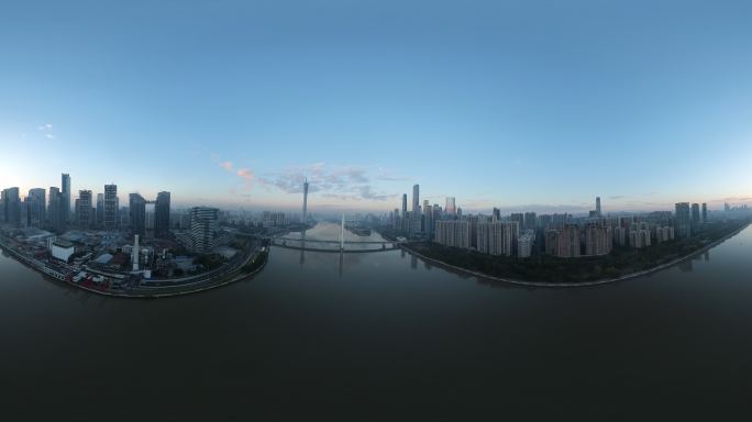 全景视频沉浸式体验广州珠江日出