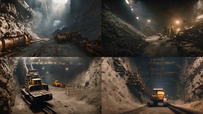 挖煤矿洞地底下