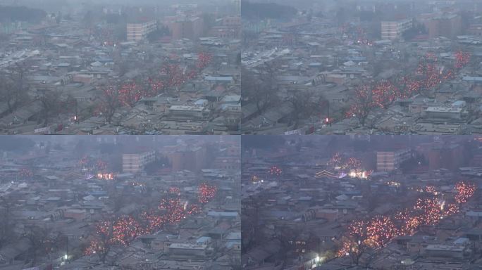 北京模式口大街红灯笼日转夜延时摄影4