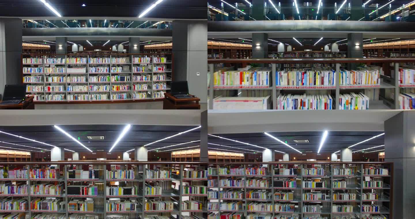 航拍图书馆内部