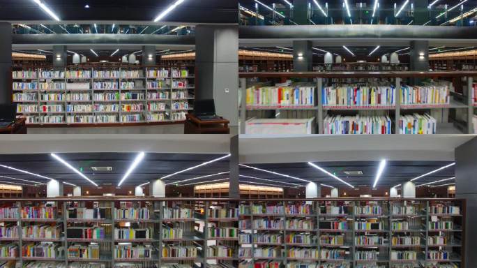 航拍图书馆内部