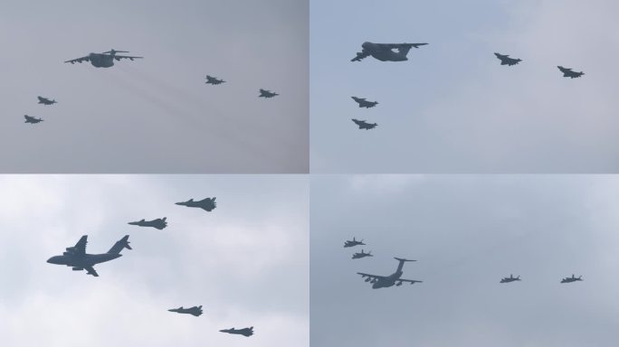 4K超稳：长春航展运油20歼20编队